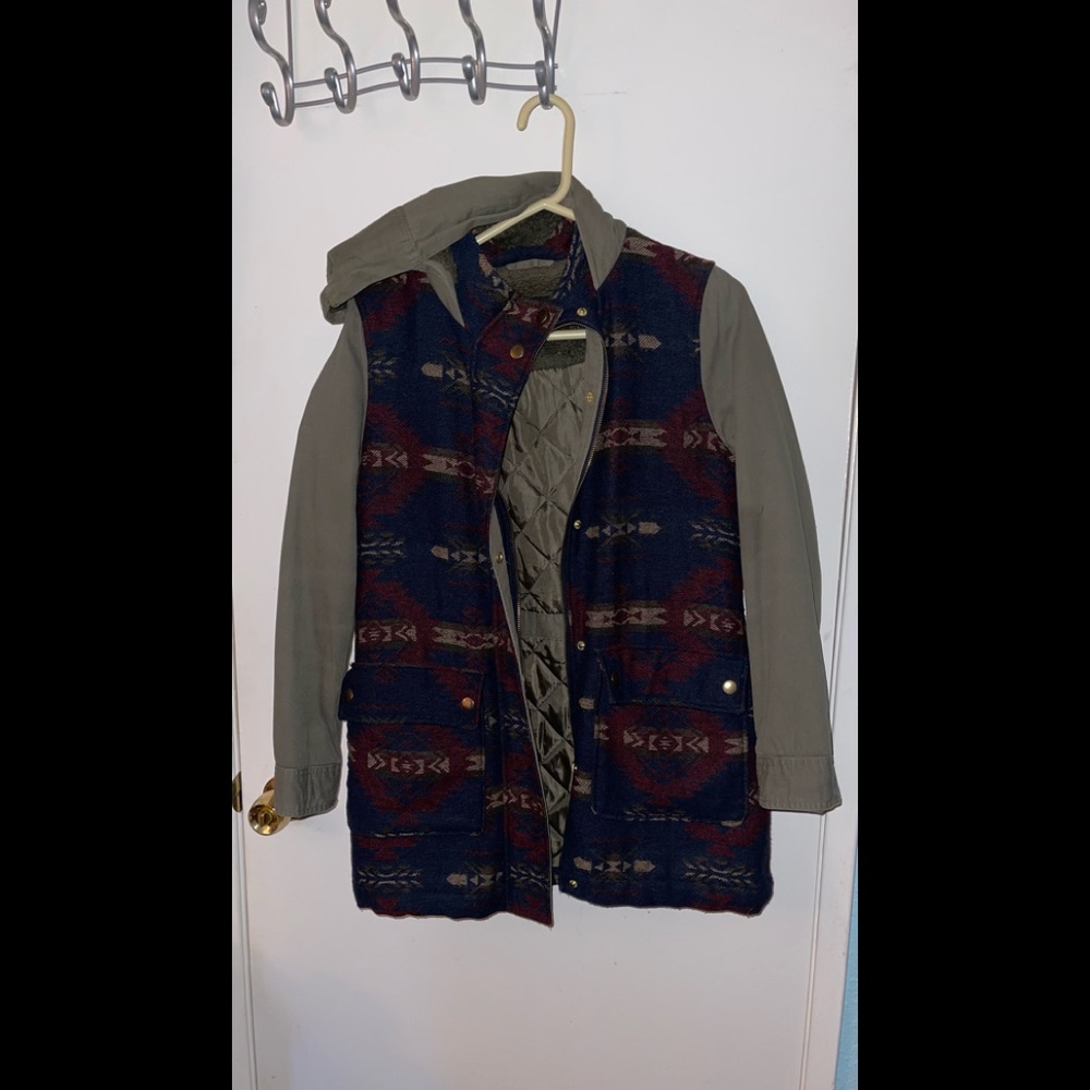 Dark Green Jacket with Hood